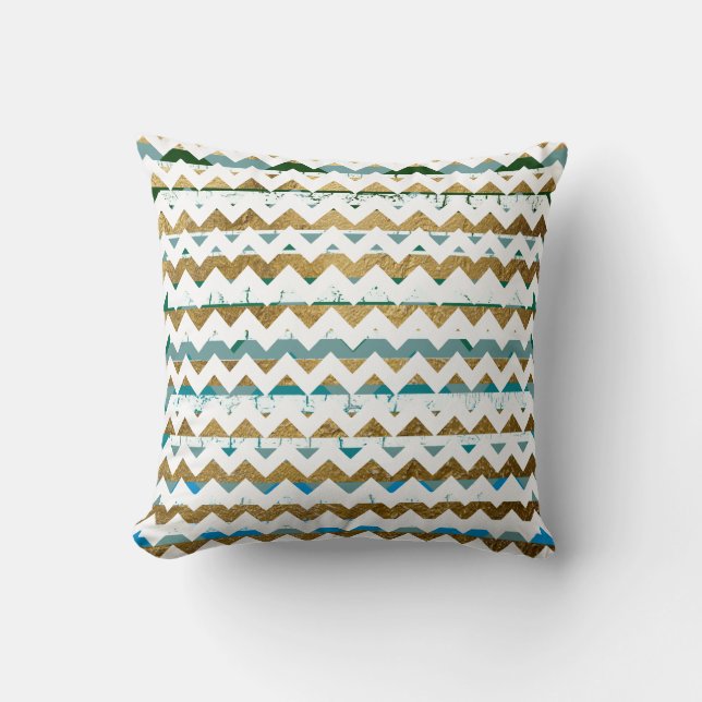 Stylish Modern trendy Chevron Stripes Cushion (Front)