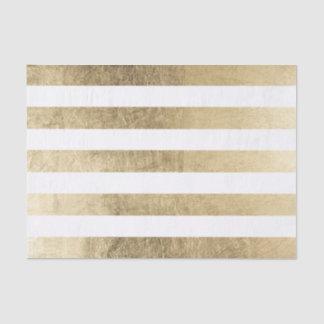 Stylish modern trendy faux gold foil stripes tissue paper
