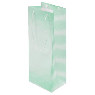 Stylish Modern Trendy Template Elegant Mint Green Wine Gift Bag