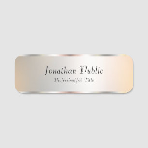 Stylish Modern Trendy Template Employee Staff Crew Name Tag