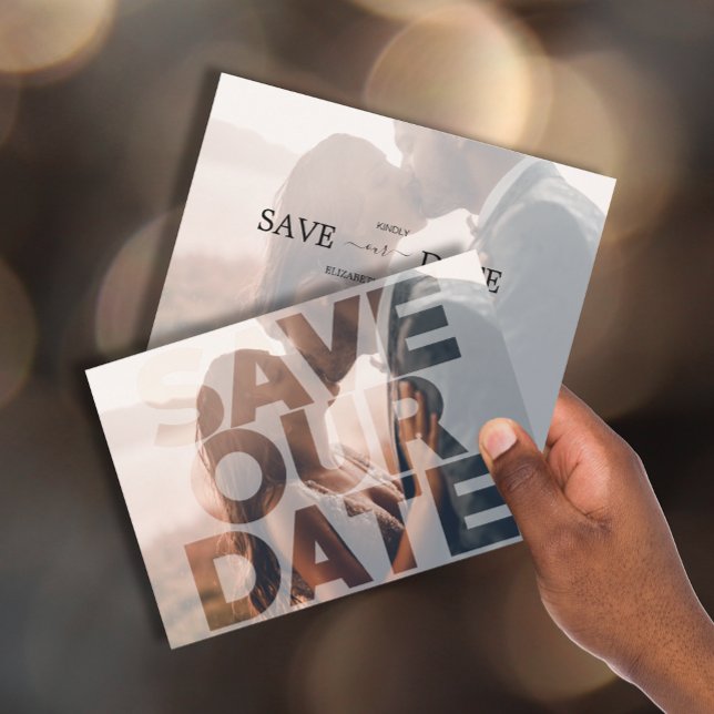 Stylish Modern Wedding Photo  Save The Date (Creator Uploaded)