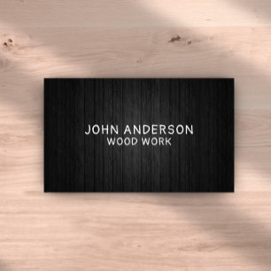 Stylish Modern Wooden Carpentry Business Card