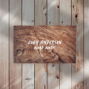 Stylish Modern Wooden Carpentry Business Card