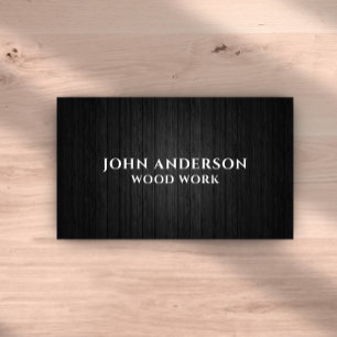 Stylish Modern Wooden Carpentry Business Card