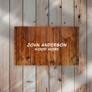 Stylish Modern Wooden Carpentry Business Card