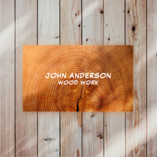 Stylish Modern Wooden Carpentry Business Card