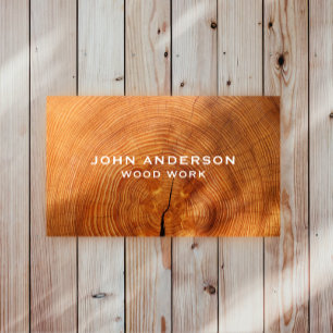 Stylish Modern Wooden Carpentry Business Card