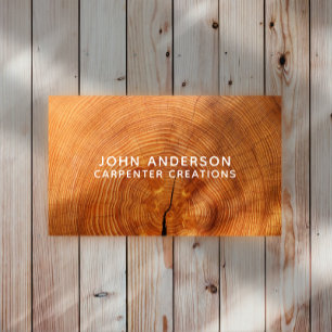 Stylish Modern Wooden Carpentry Business Card