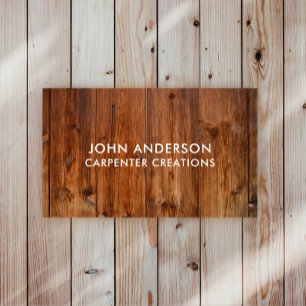 Stylish Modern Wooden Carpentry Business Card