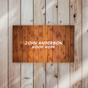 Stylish Modern Wooden Carpentry Business Card