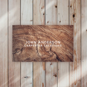 Stylish Modern Wooden Carpentry Business Card
