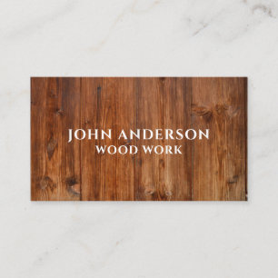 Stylish Modern Wooden Carpentry Business Card