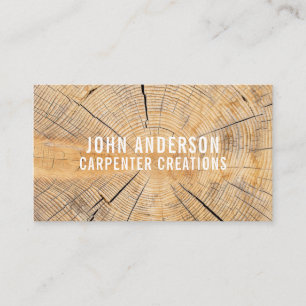 Stylish Modern Wooden Carpentry Business Card