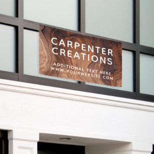 Stylish Modern Wooden Carpentry Construction Banner