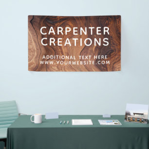 Stylish Modern Wooden Carpentry Construction Banner