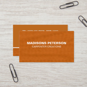 Stylish Modern Wooden Carpentry Construction  Business Card