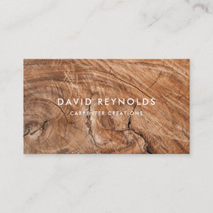 Stylish Modern Wooden Carpentry Construction  Business Card