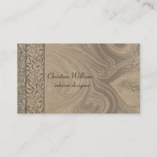 Stylish Modern Wooden Craft Paper Business Card