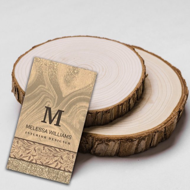 Stylish Modern Wooden Craft Paper Business Card (Creator Uploaded)