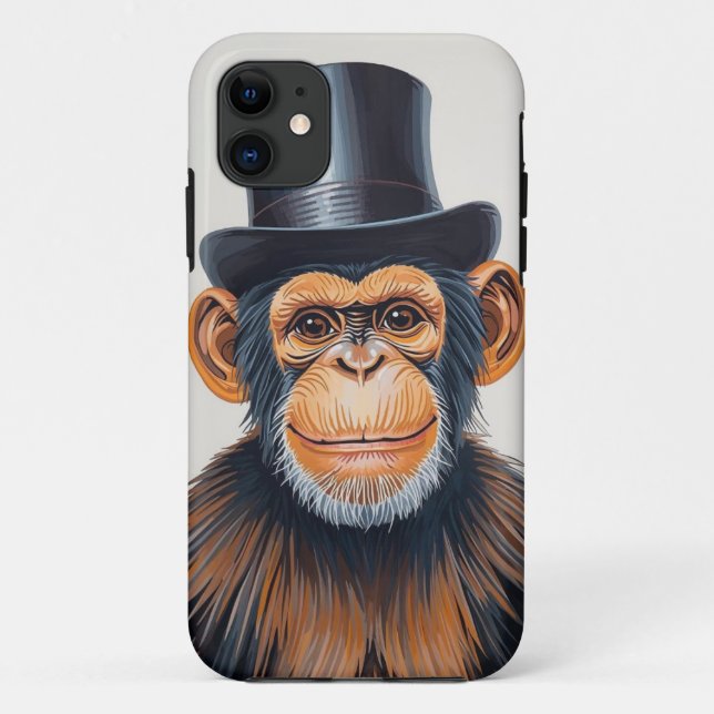 Stylish Monkey Portrait Mobile Case (Back)
