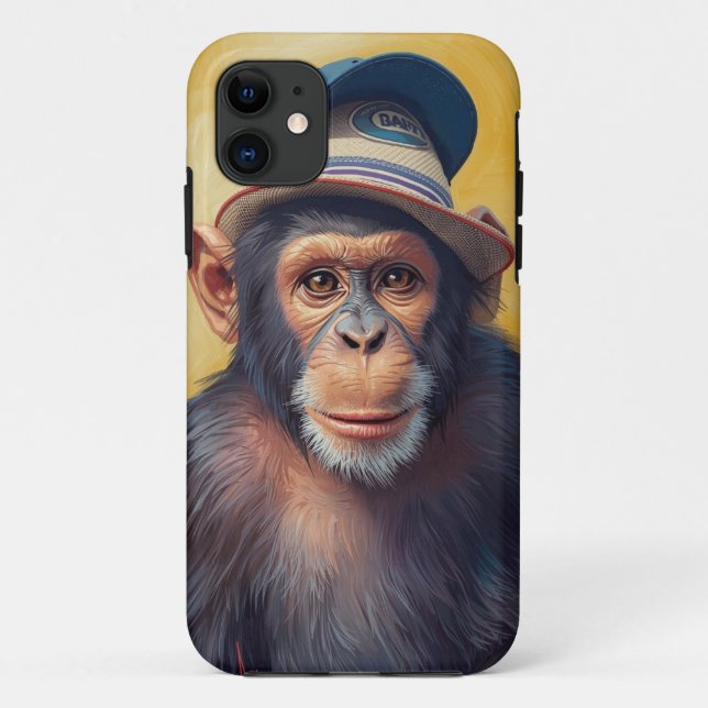 Stylish Monkey Portrait Mobile Case (Back)