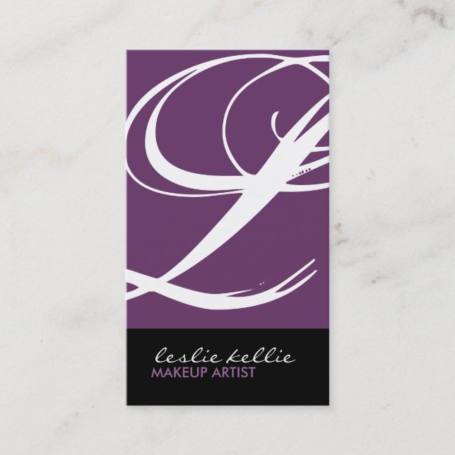 Stylish Monogram Business Card (Front)