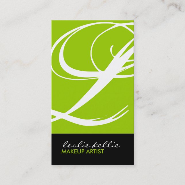 Stylish Monogram Business Card (Front)