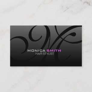Stylish Monogram Business Card Two Sided