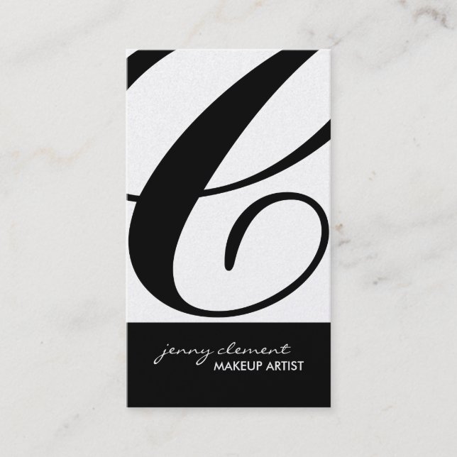Stylish Monogram Business Cards (Front)