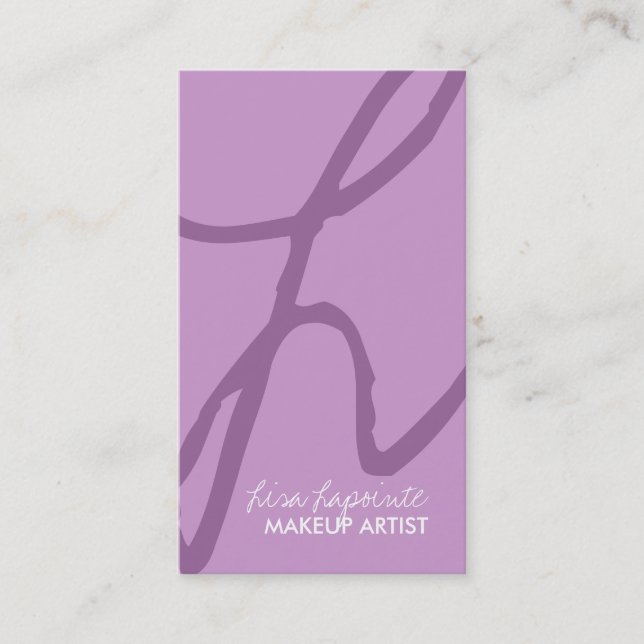 Stylish Monogram Business Cards (Front)