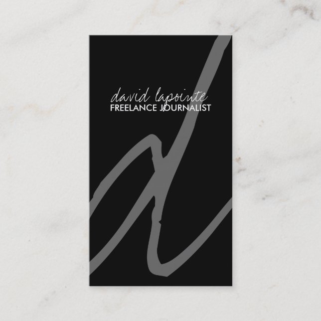 Stylish Monogram Business Cards (Front)