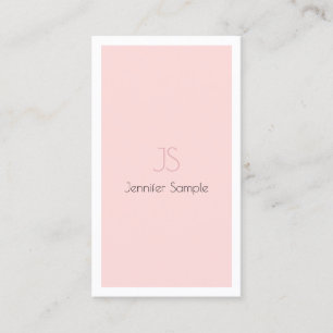 Stylish Monogram Design Minimalist Plain Luxury Business Card