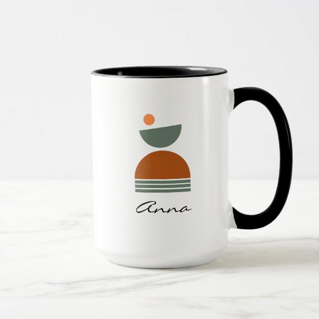 Stylish monogram Elegant abstract script Cute Mug (Right)