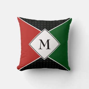 Stylish MONOGRAM Geometric   Pan African Colours Cushion