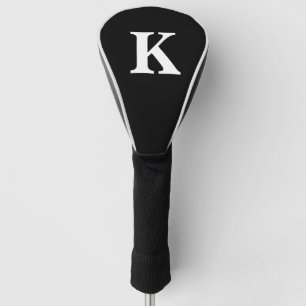 STYLISH MONOGRAM GOLF HEAD COVER BLACK