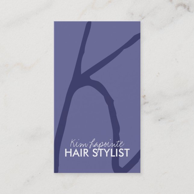 Stylish Monogram Hair Stylist Business Cards (Front)