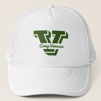 Stylish Monogram Initial Camp Bach Green  Trucker Hat