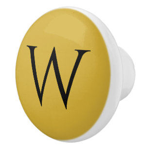 Stylish Monogram M Gold Ceramic Furniture Knob