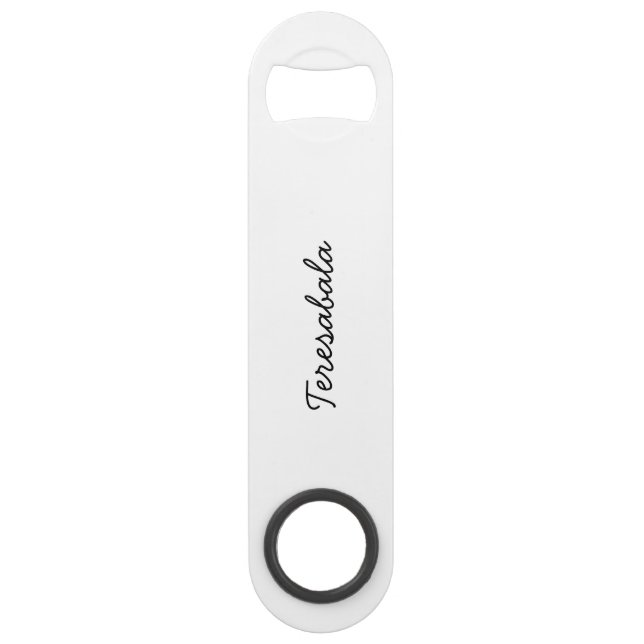 Stylish Monogram Modern Minimalist White Script (Front)