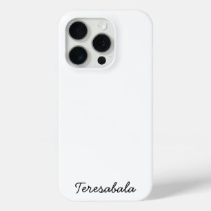 Stylish Monogram Modern Minimalist White Script iPhone 15 Pro Case