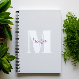 Stylish Monogram Simple Calligraphy Typography Notebook