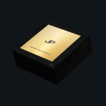 Stylish Monogrammed Template Faux Gold Classic Gift Box<br><div class="desc">Stylish Monogrammed Template Faux Gold Classic Jewellery Box.</div>