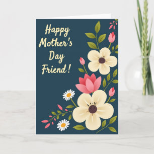 Stylish Mothers Day Floral Card