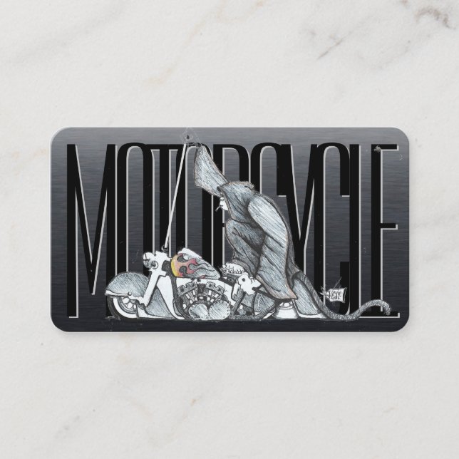 Stylish Motorcycle Business Card (Front)