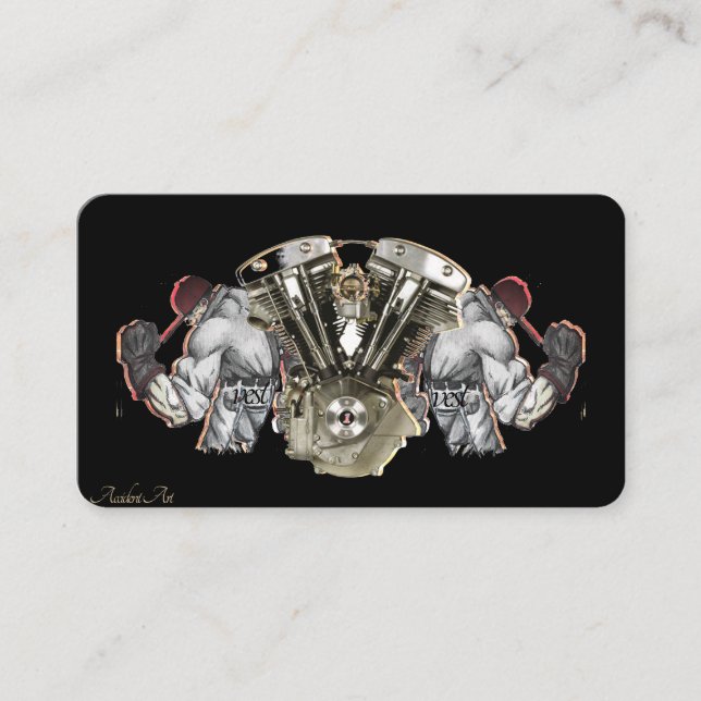 Stylish Motorcycle Business Card (Front)