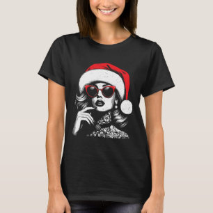 Stylish Mrs Claus Funny Santa Christmas Xmas T-Shirt