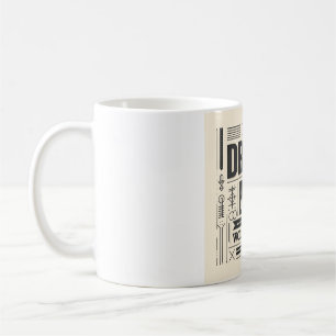 stylish mug with motivating quote