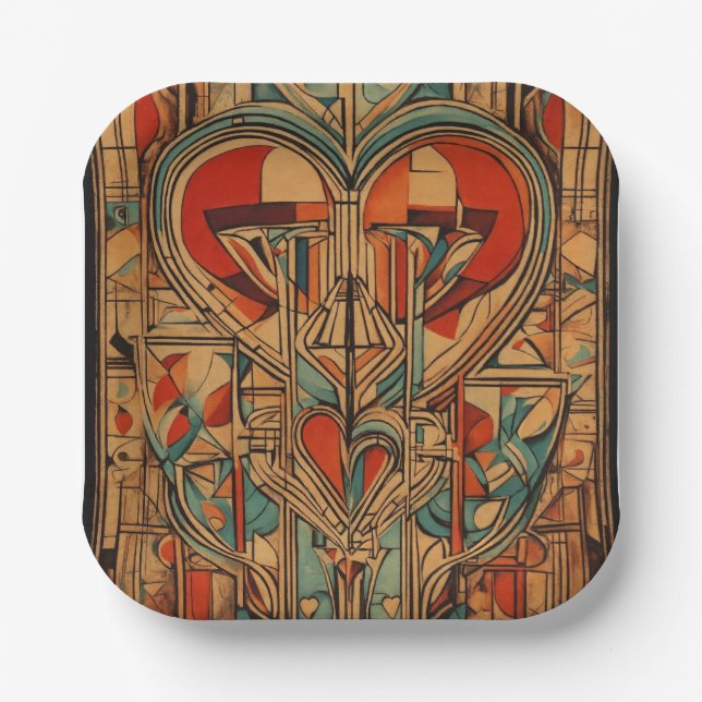 Stylish Multi-Colour Paper Plate (Front)