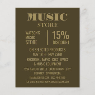 Stylish Music Store Advertising Flyer
