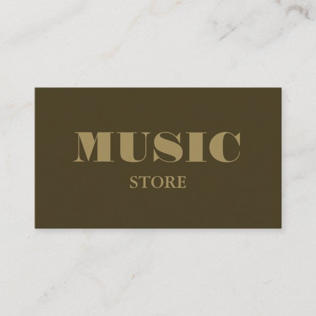 Stylish Music Store Business Card (Front)